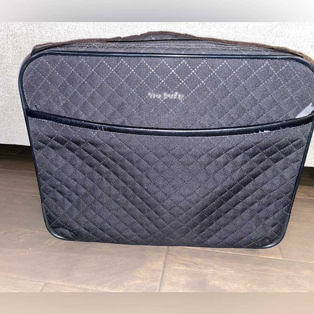 Vera Bradley Black Softside Rolling Work Bag